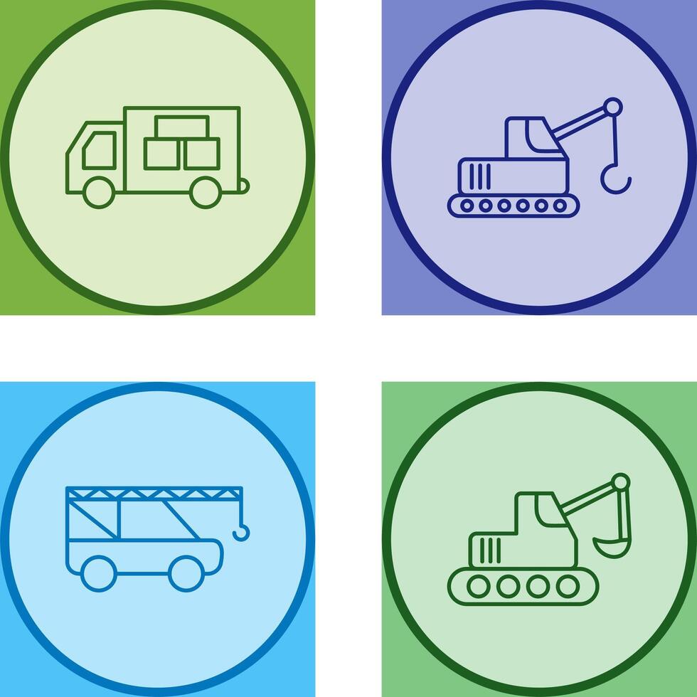 Logistics Car and Lifter Icon vector