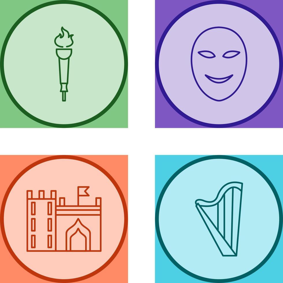 Museum Torch and Ancient Icon vector