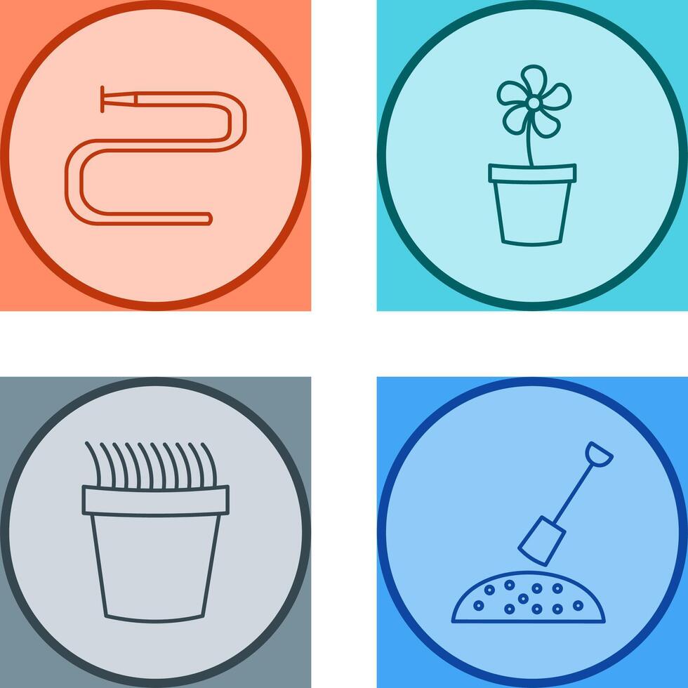 Water Pipe and Lower Pot Icon vector
