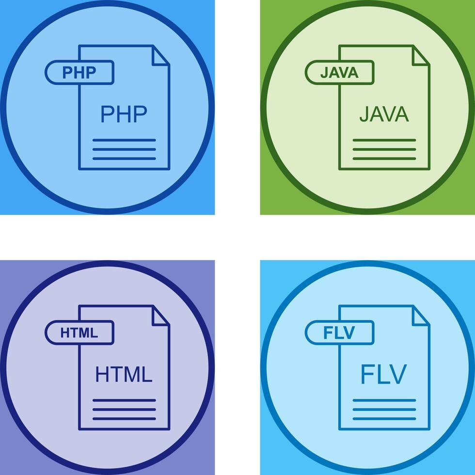 PHP and Java Icon vector