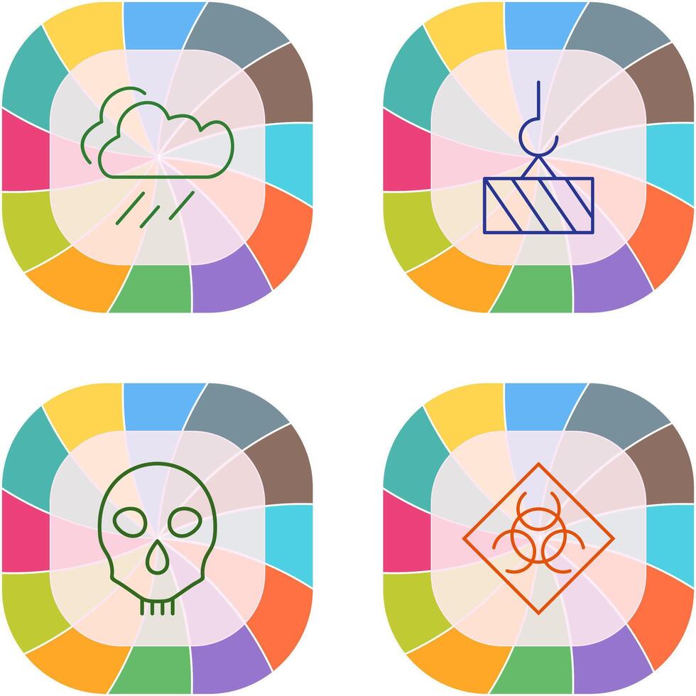 rain and heavy machinery Icon vector