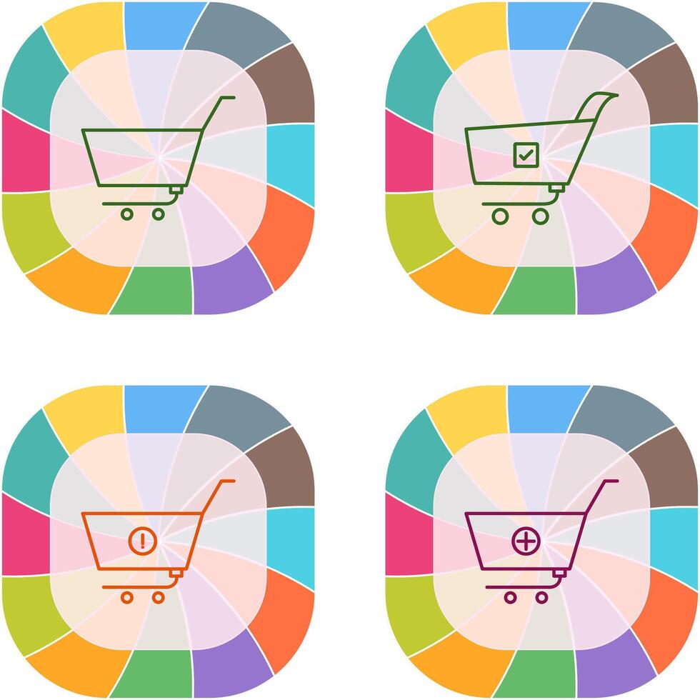 empty cart and confirm order Icon vector