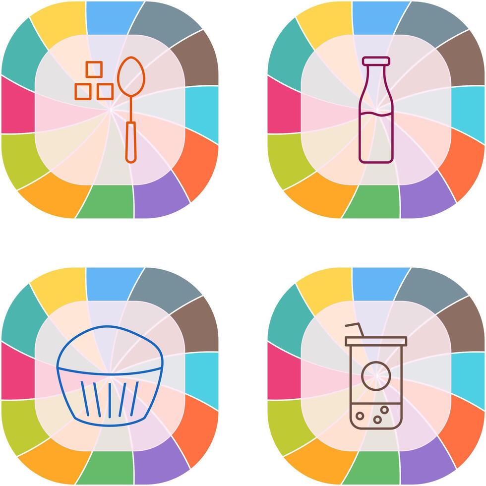 sugar and Milk bottle Icon vector