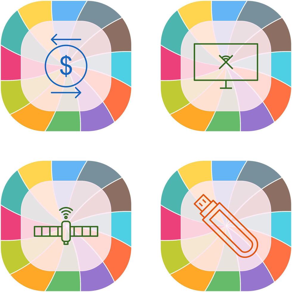 transaction and disconnected network Icon vector