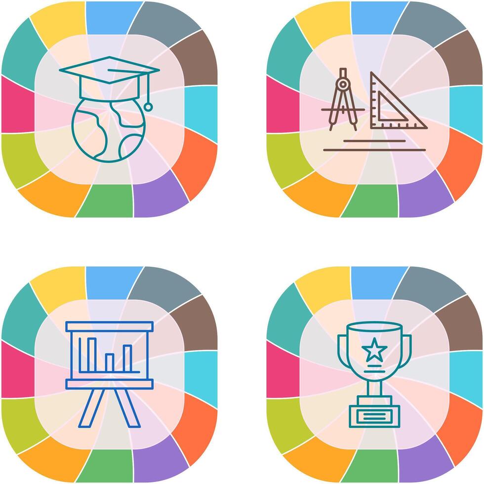 Earth and Compass Icon vector