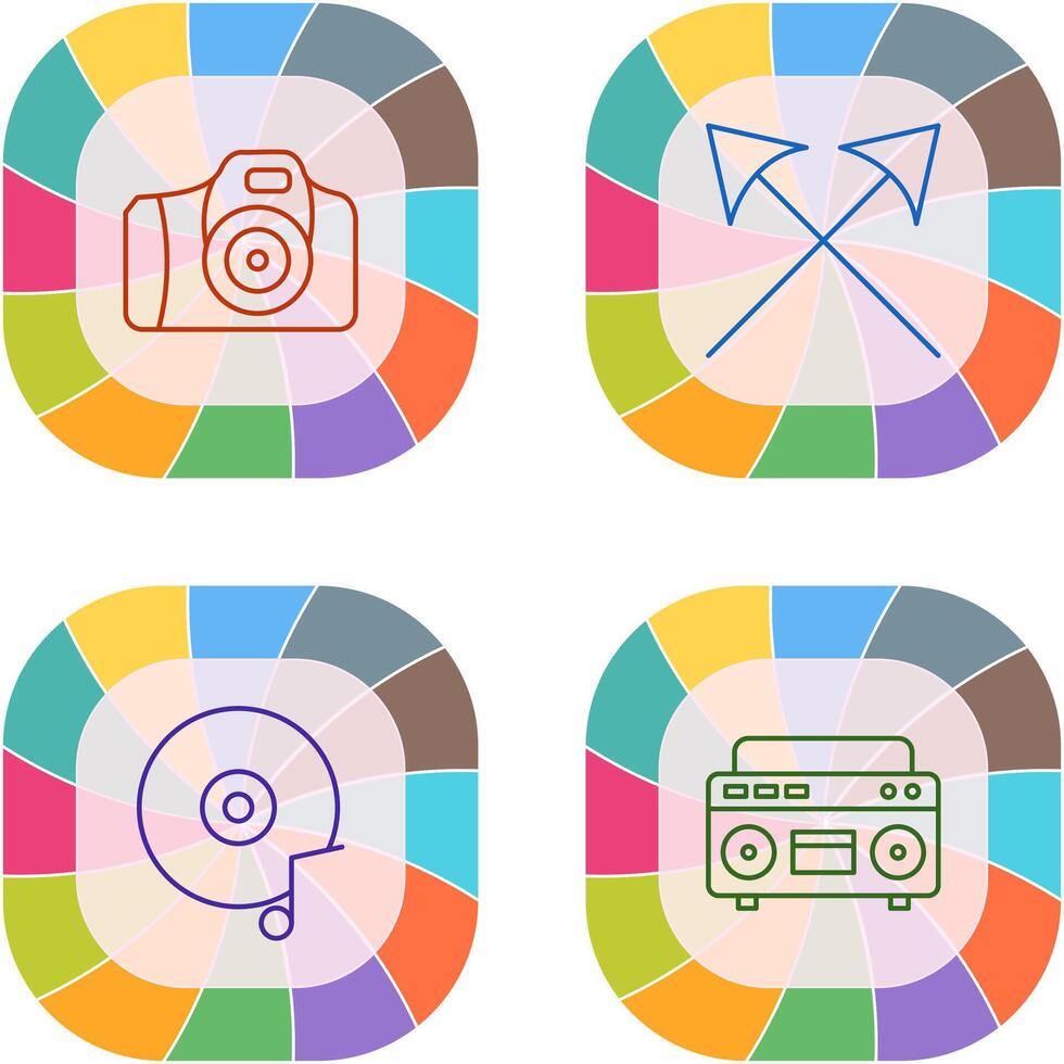 Camera and Arrows Icon vector