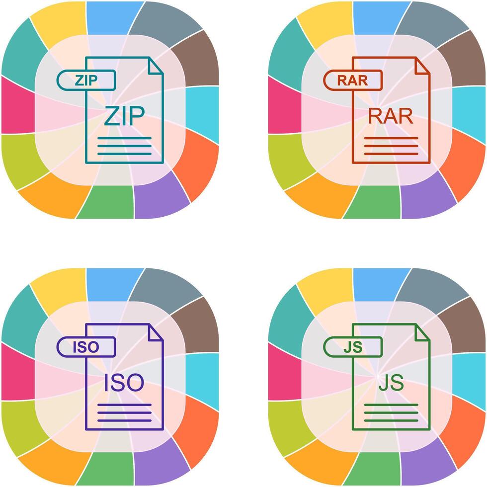 ZIP and RAR Icon vector