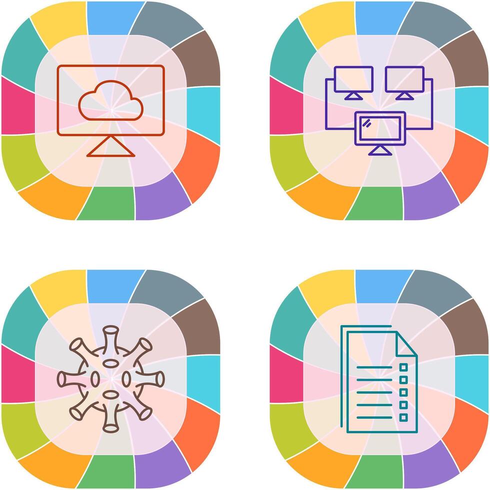 Cloud Systems and Connected Icon vector