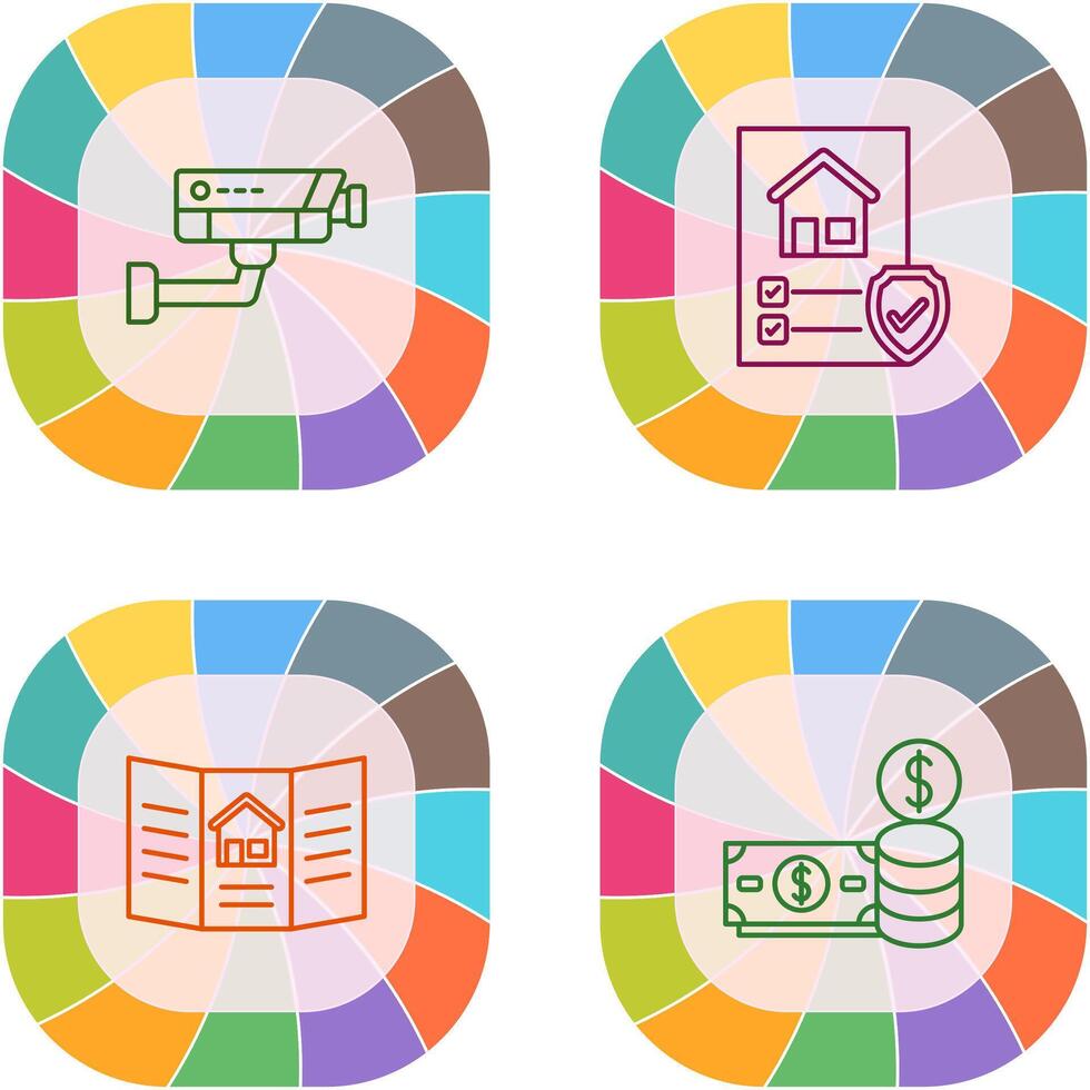 Cctv and Protection Icon vector