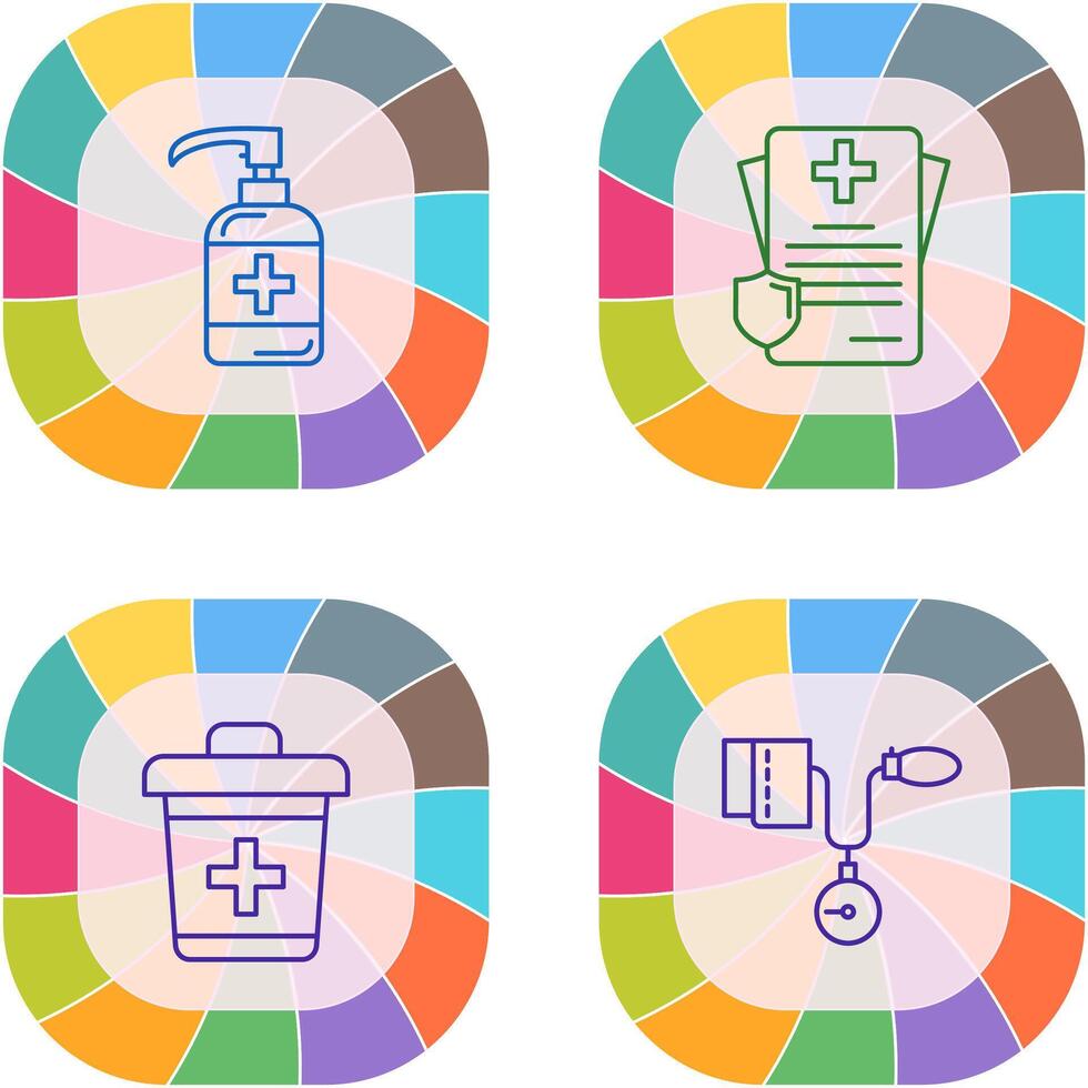 Sanitizer and Receipt Icon vector