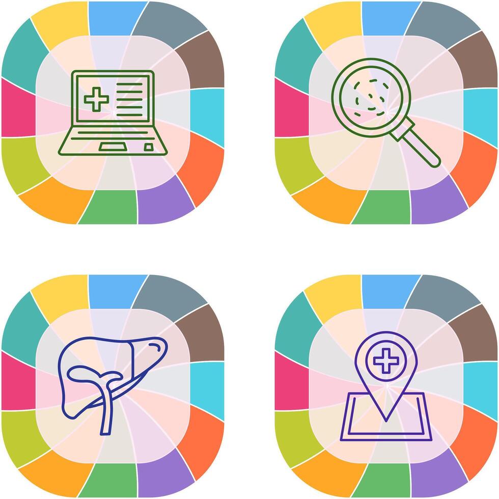 Laptop and Analytics Icon vector
