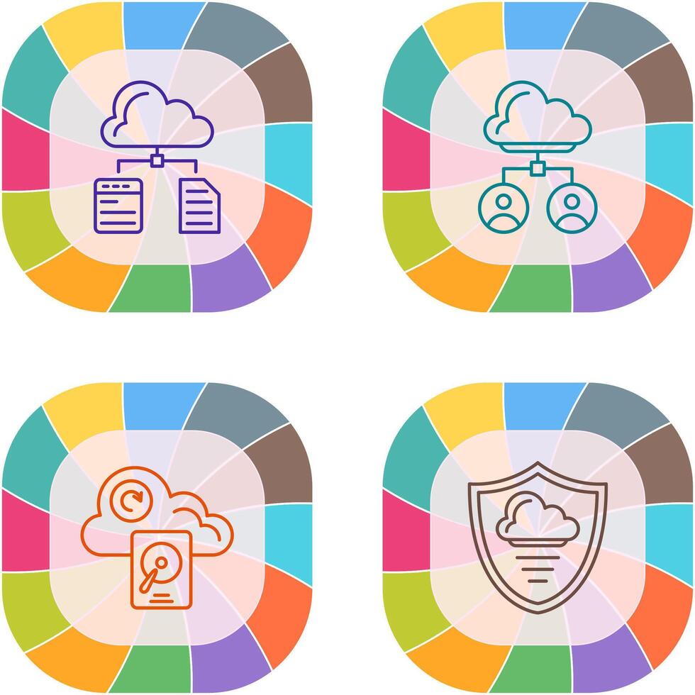 archivo y nube icono vector