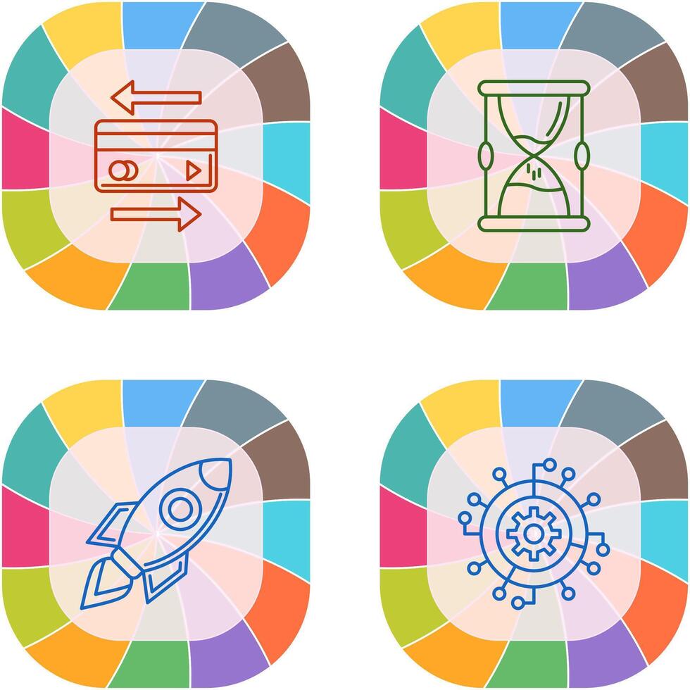 Transaction and Hourglass Icon vector