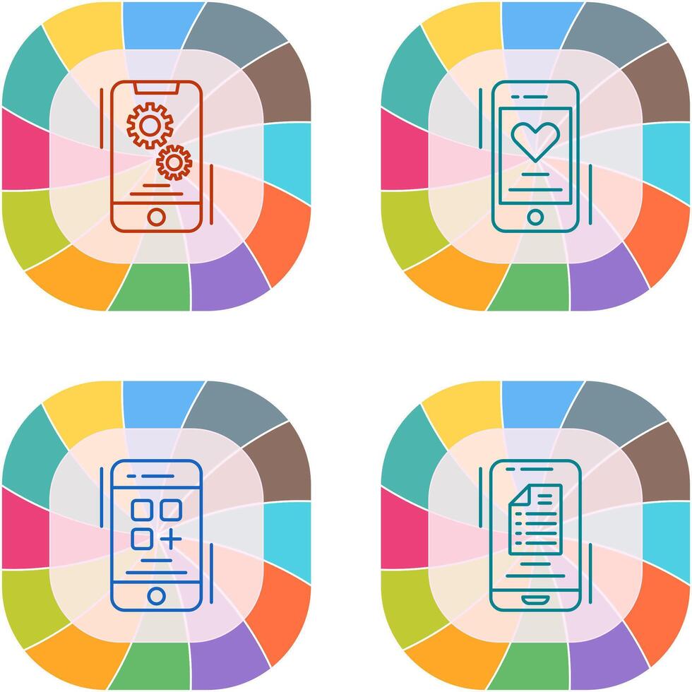 Setting and Favourite Icon vector