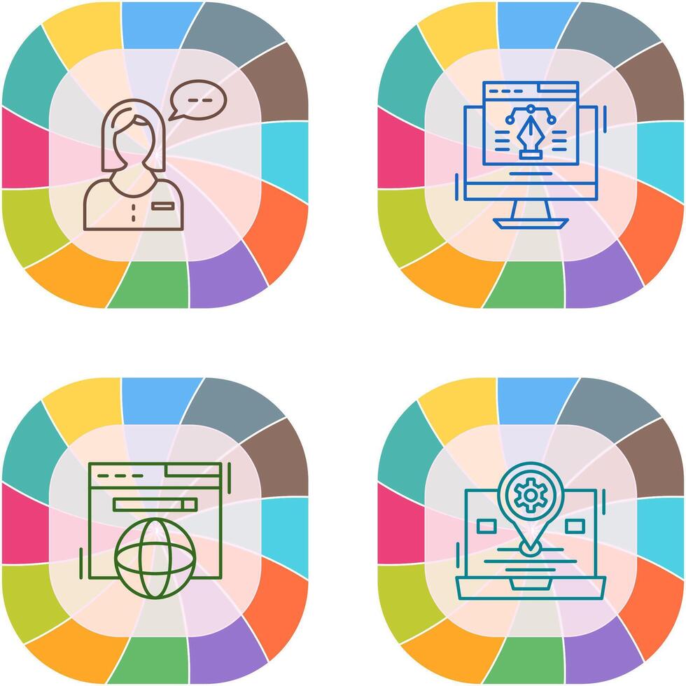 Consulting and Web Design Icon vector