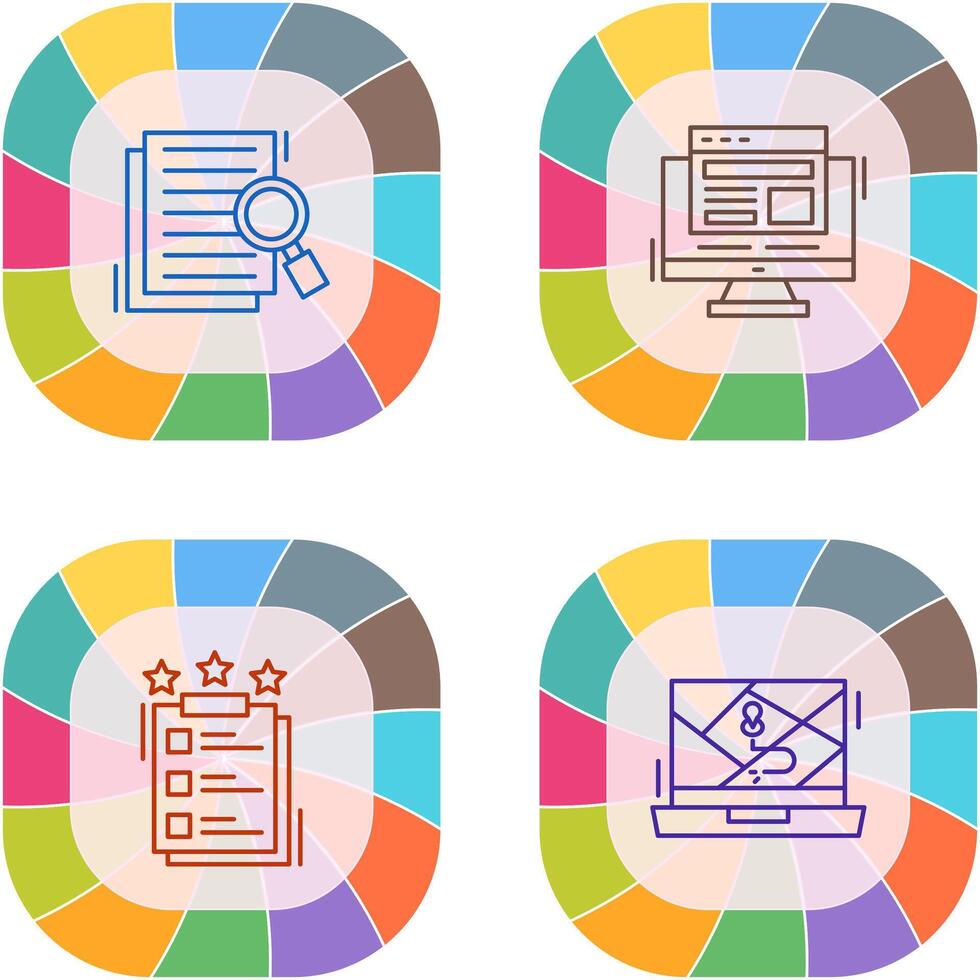 Details Looking and Adaptive Icon vector