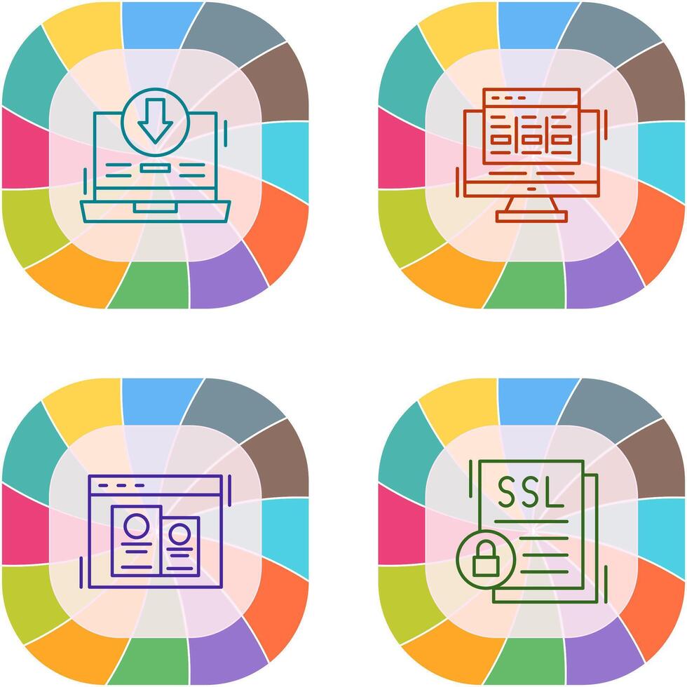 Downlaod and Layout Icon vector