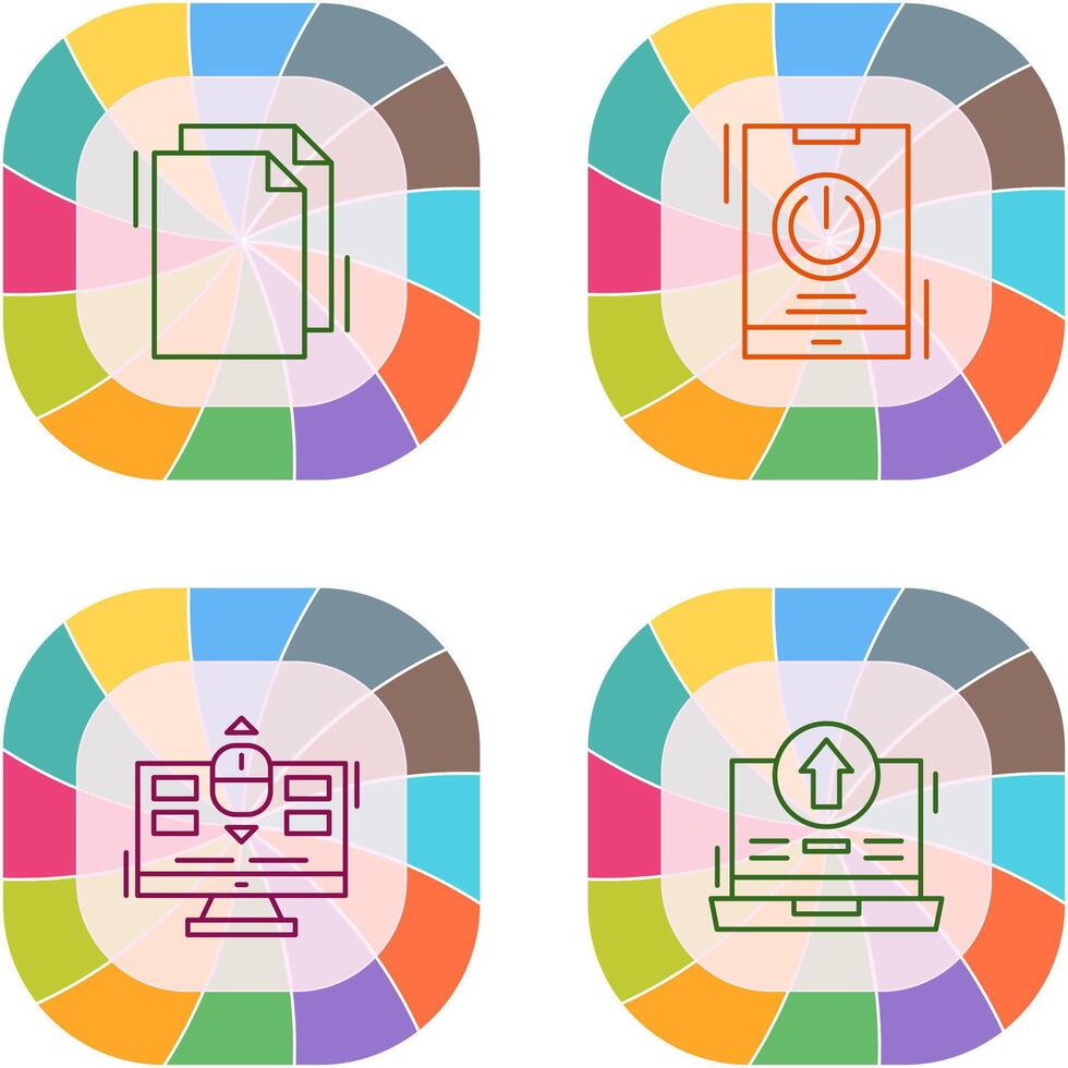 Copy and Power Icon vector