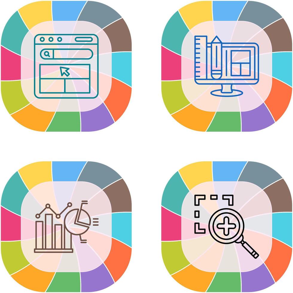 Website and Web Design Icon vector