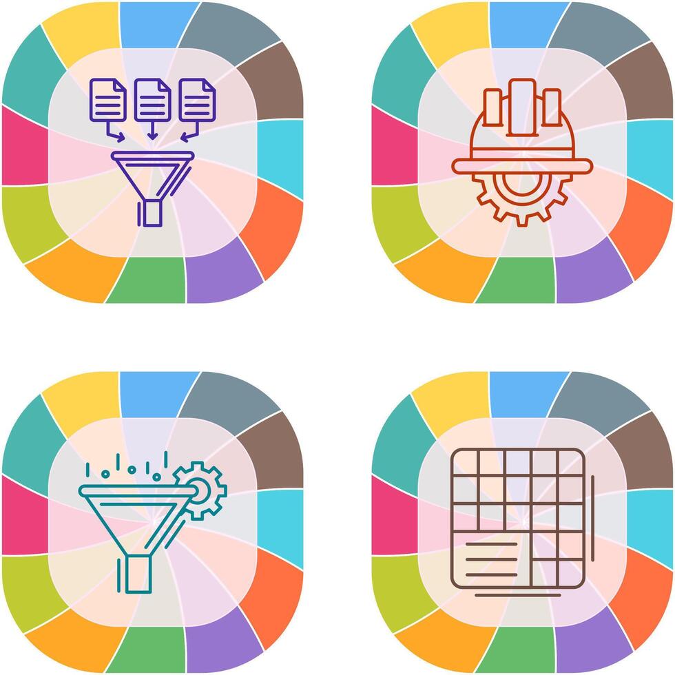 Data Collection and Engineering Icon vector