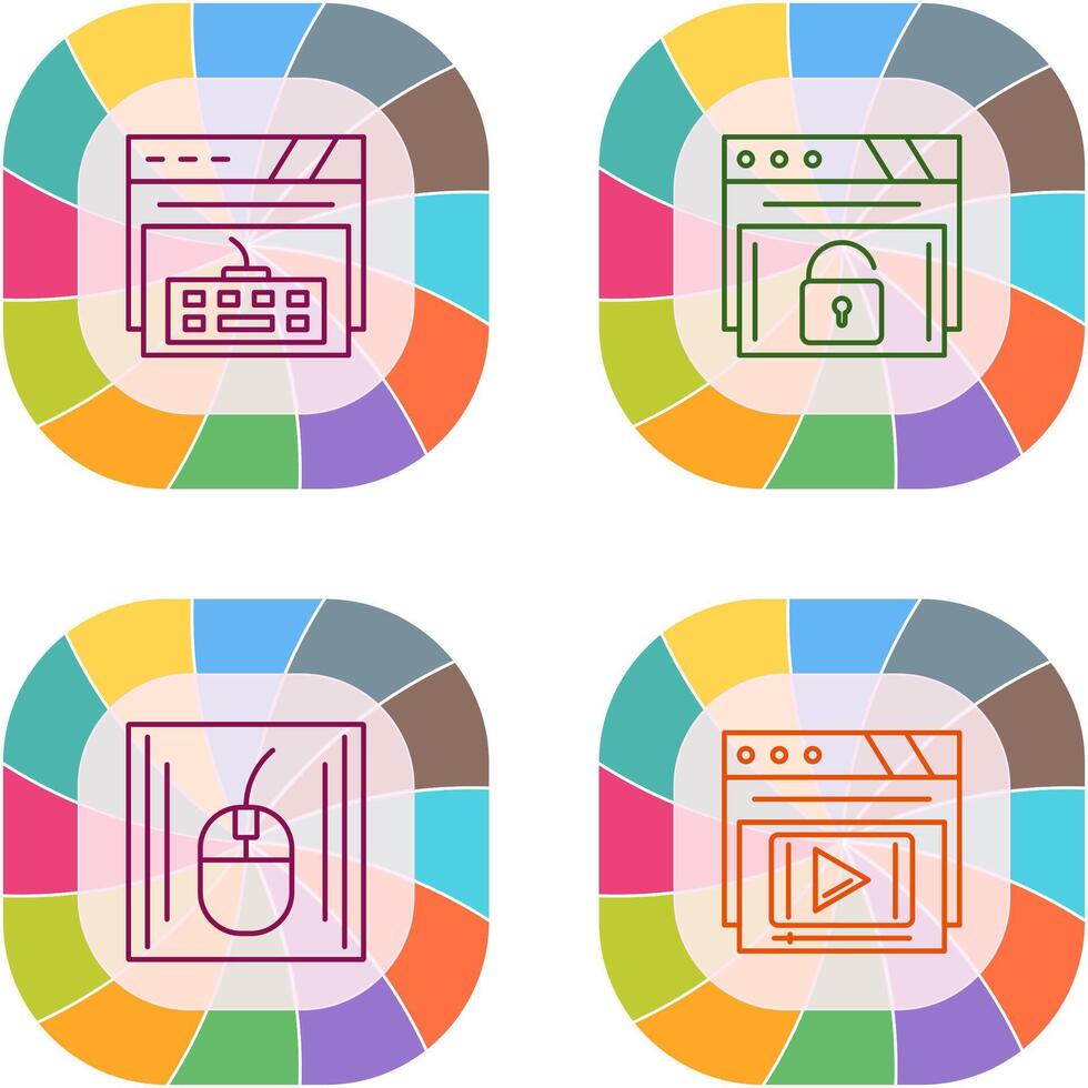 Keyboard and Padlock Icon vector