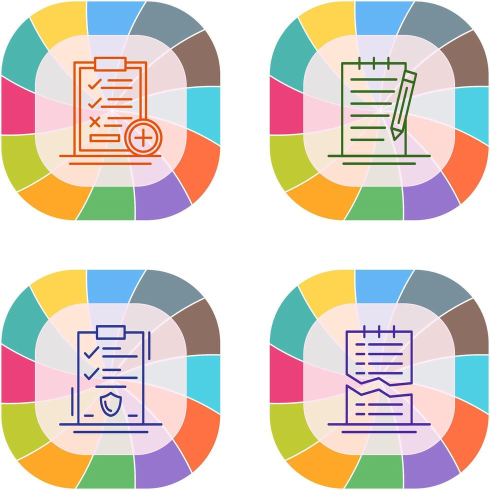 Medical Examination List and Check Up List Icon vector