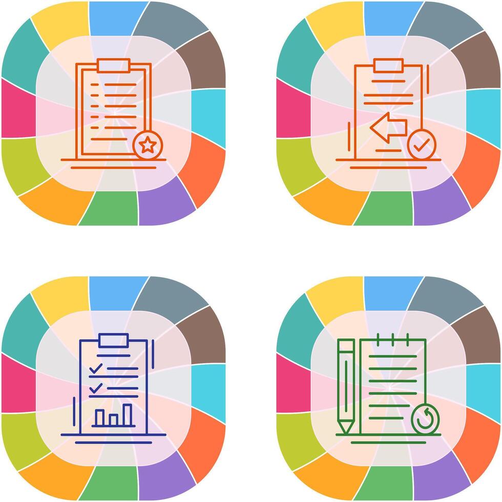 Favourite and Return Icon vector