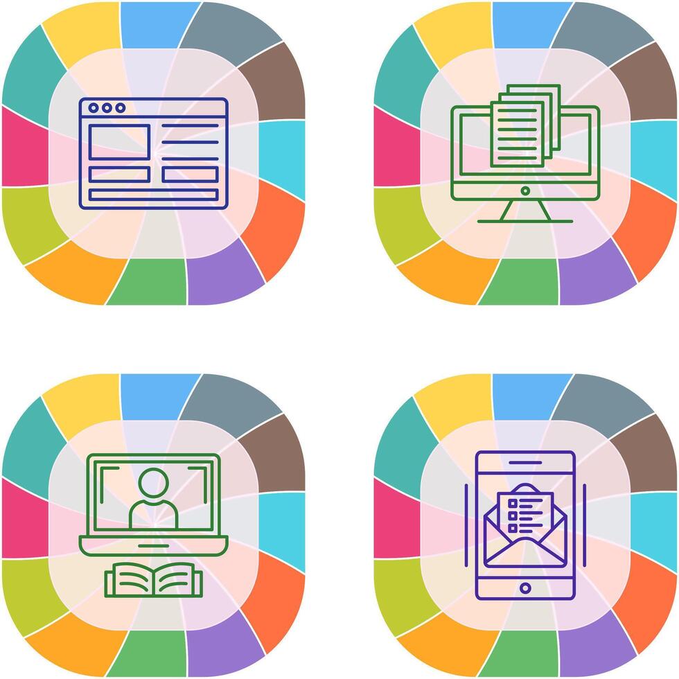 Web Design and Document Icon vector