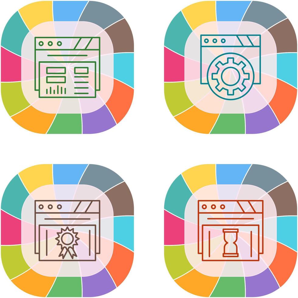 Dashboard and Browser Icon vector