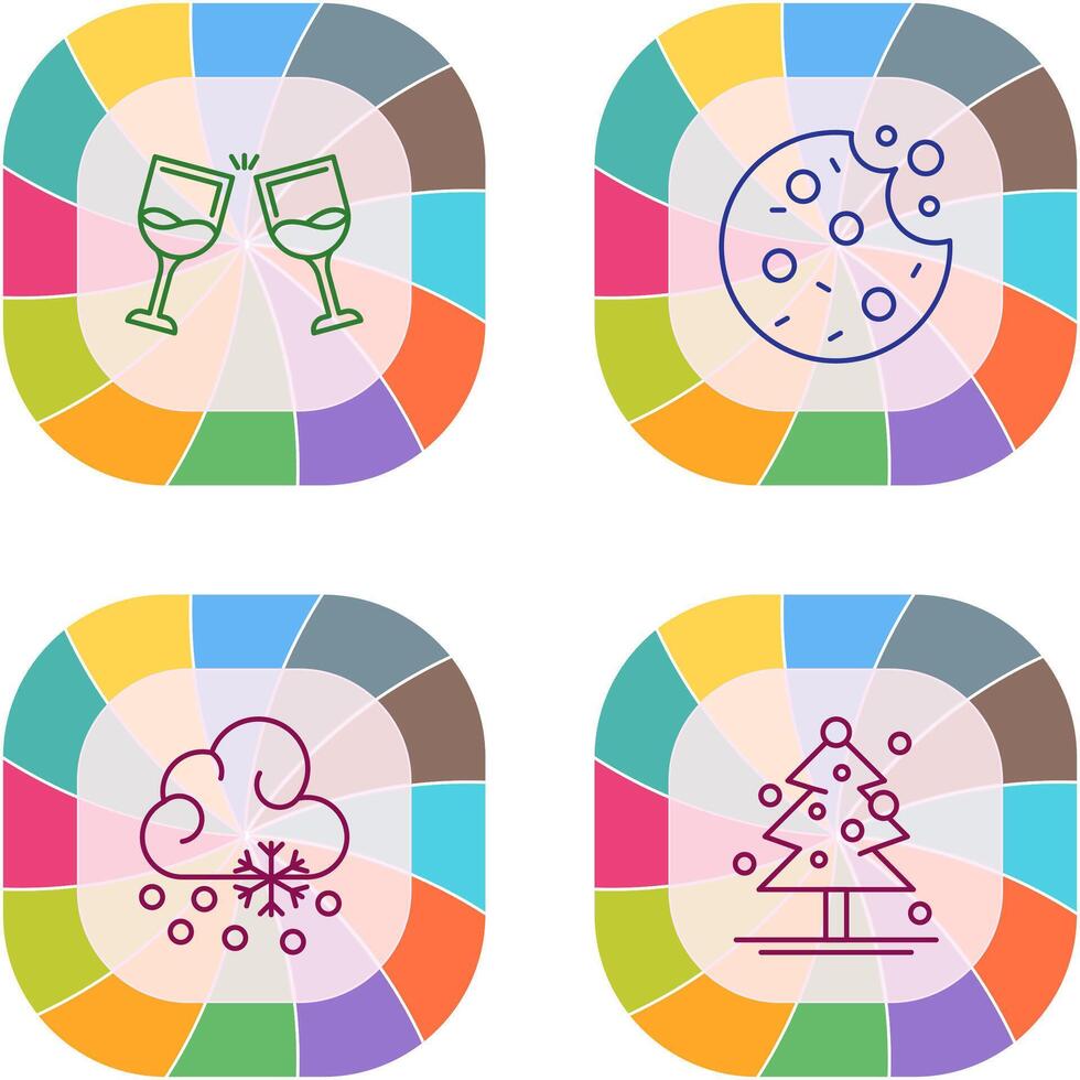 Wine and Cookie Icon vector