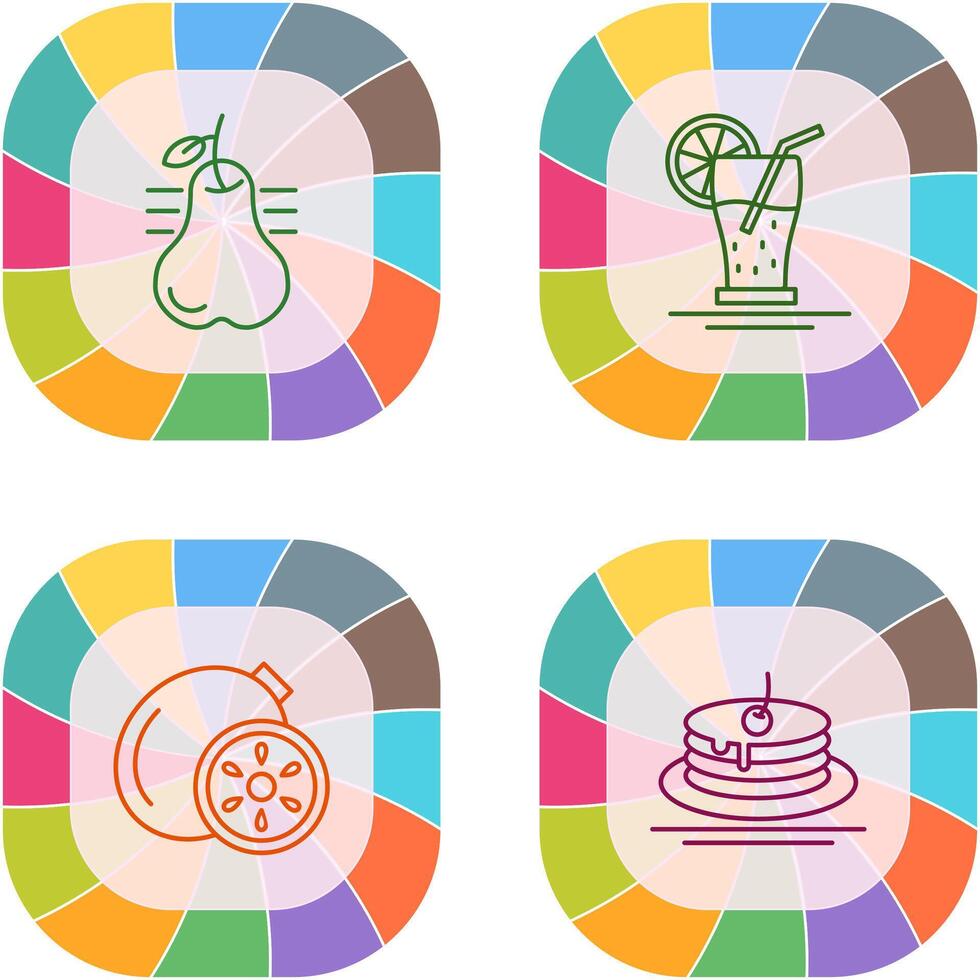 Pear and Orange Juice Icon vector