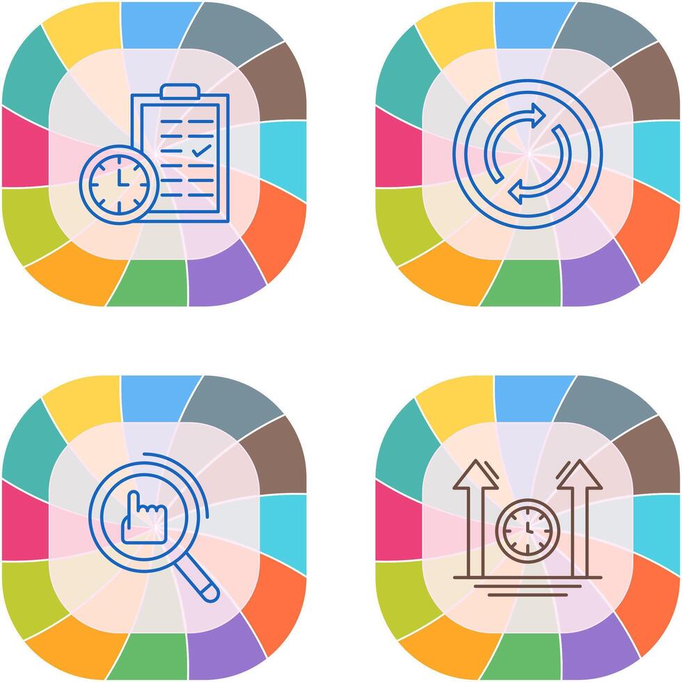 Time Planing and Loop Icon vector