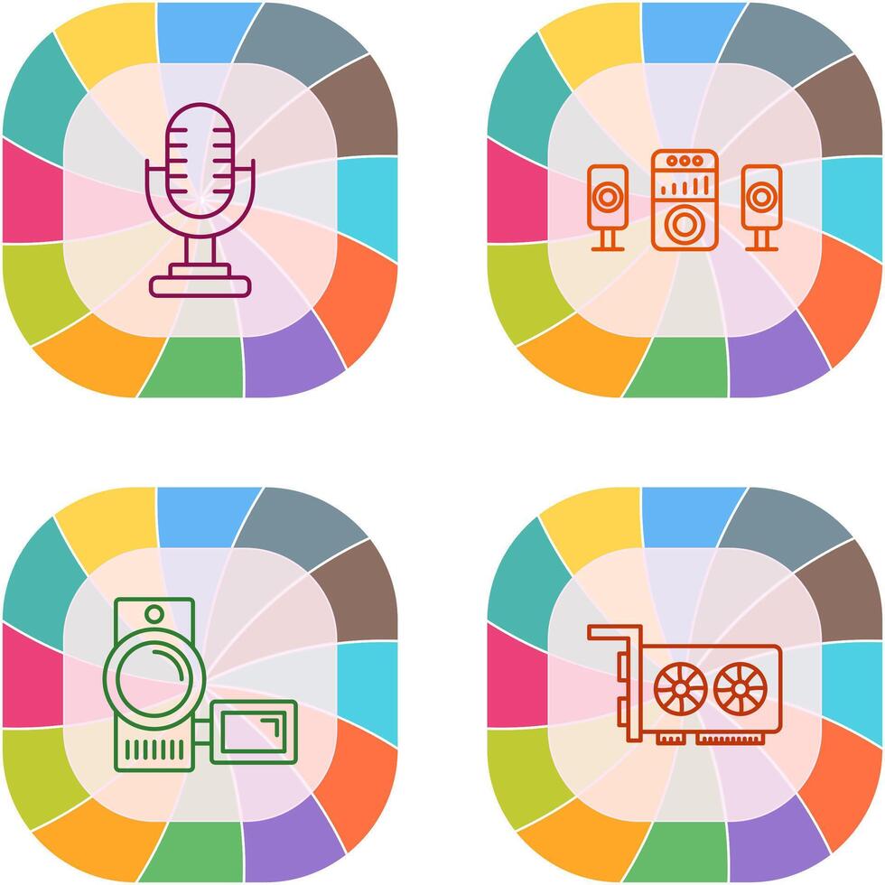 Microphone and Sound System Icon vector