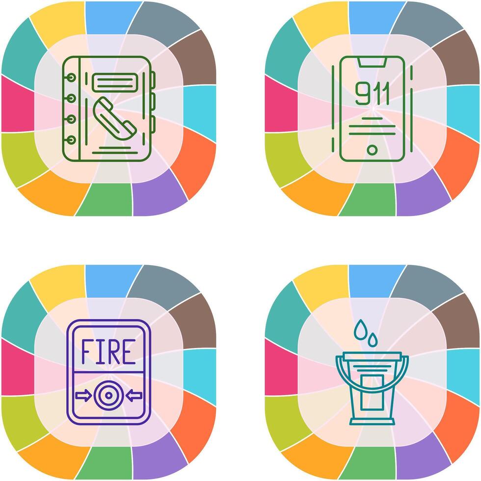 Phonebook and 911 Icon vector