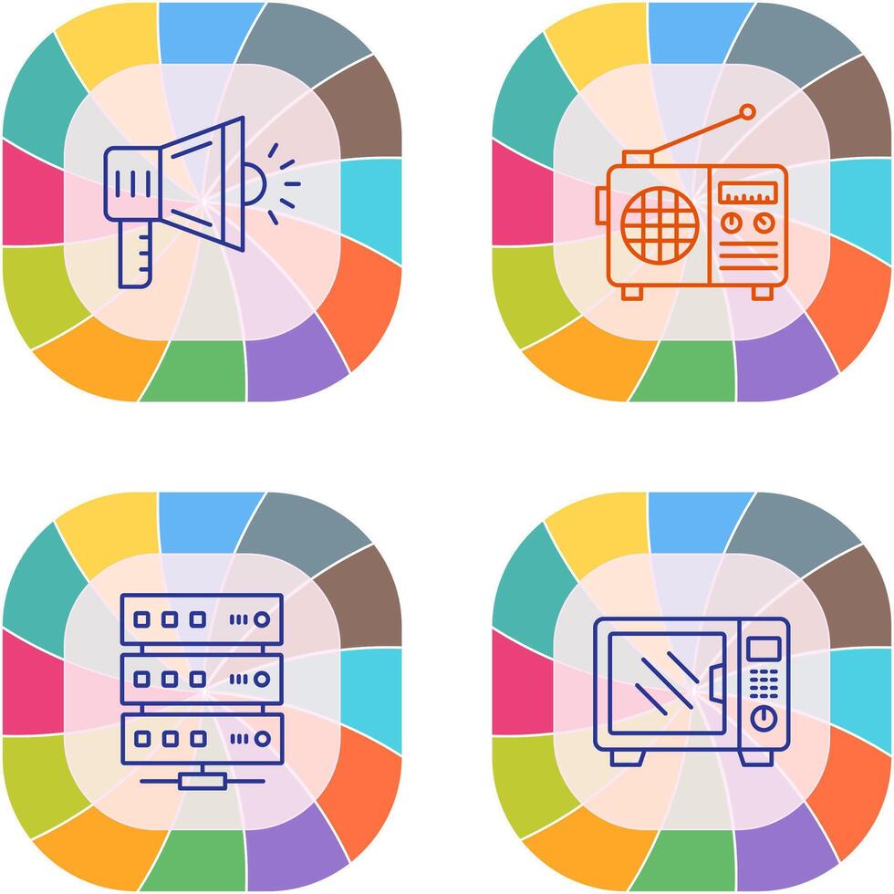 Megaphone and Radio Icon vector