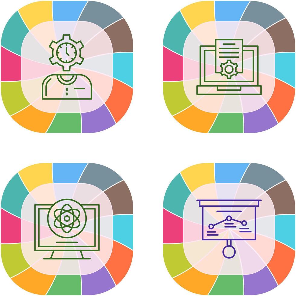 Time and Research Icon vector