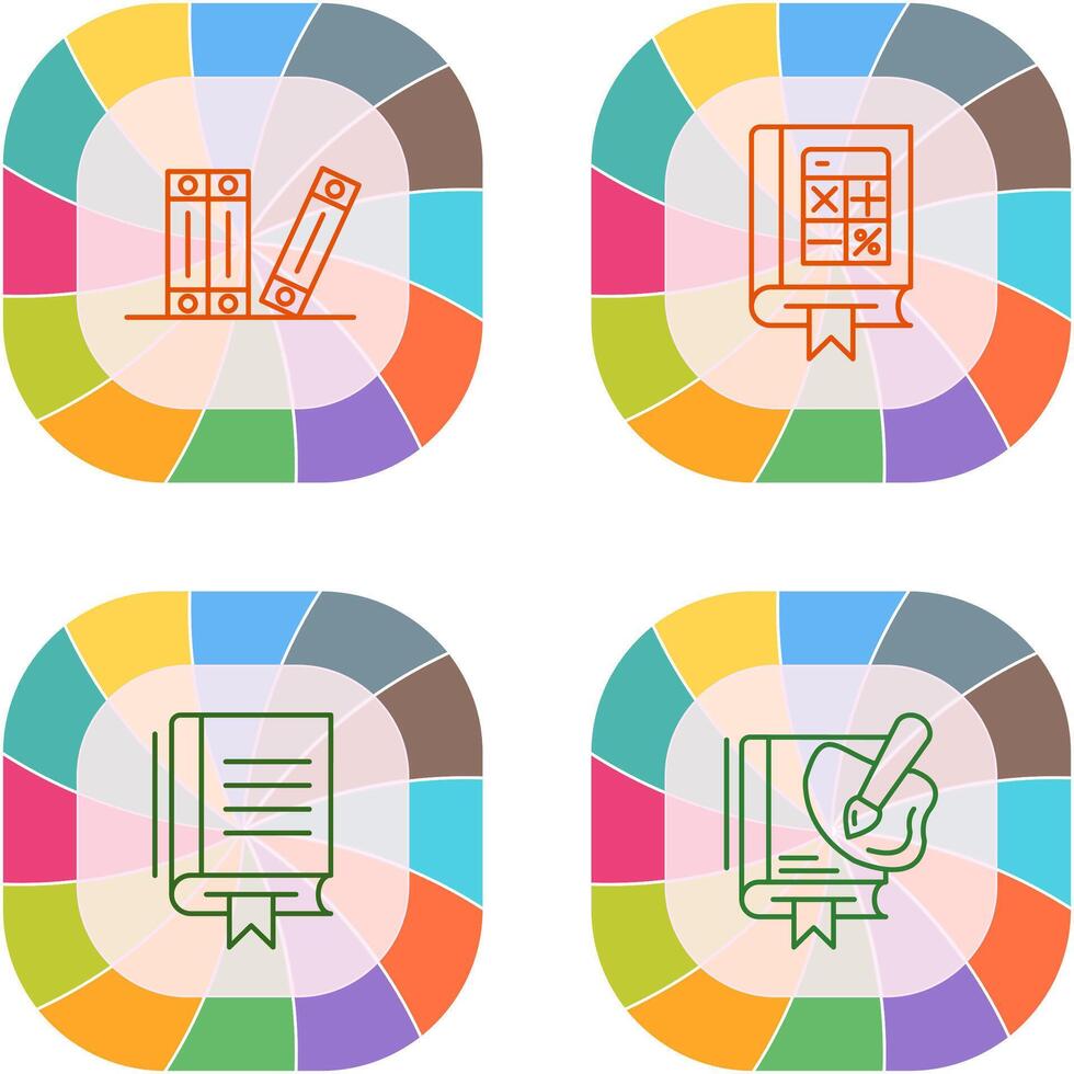 Archive and Mathematics Icon vector