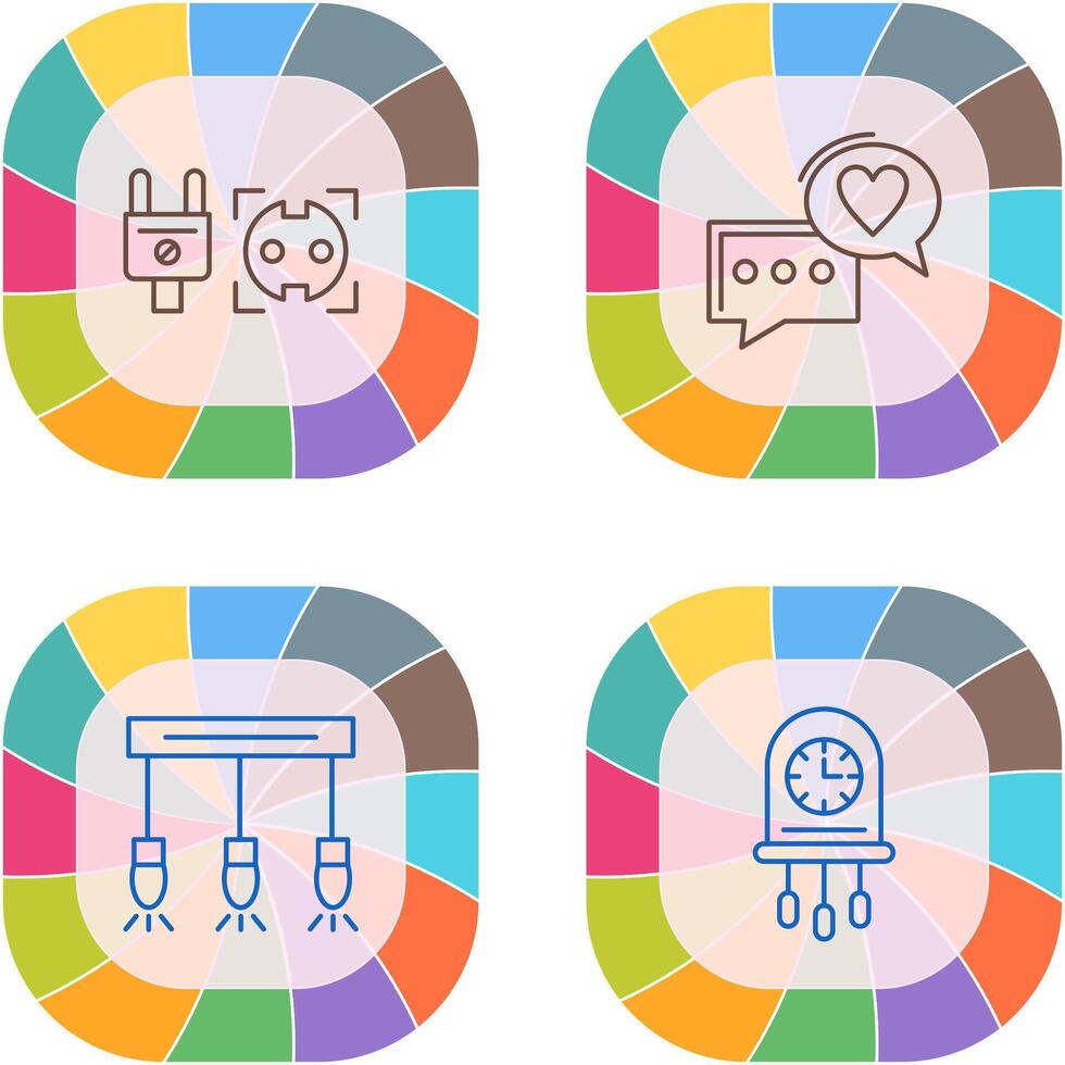 Socket and Chat Icon vector