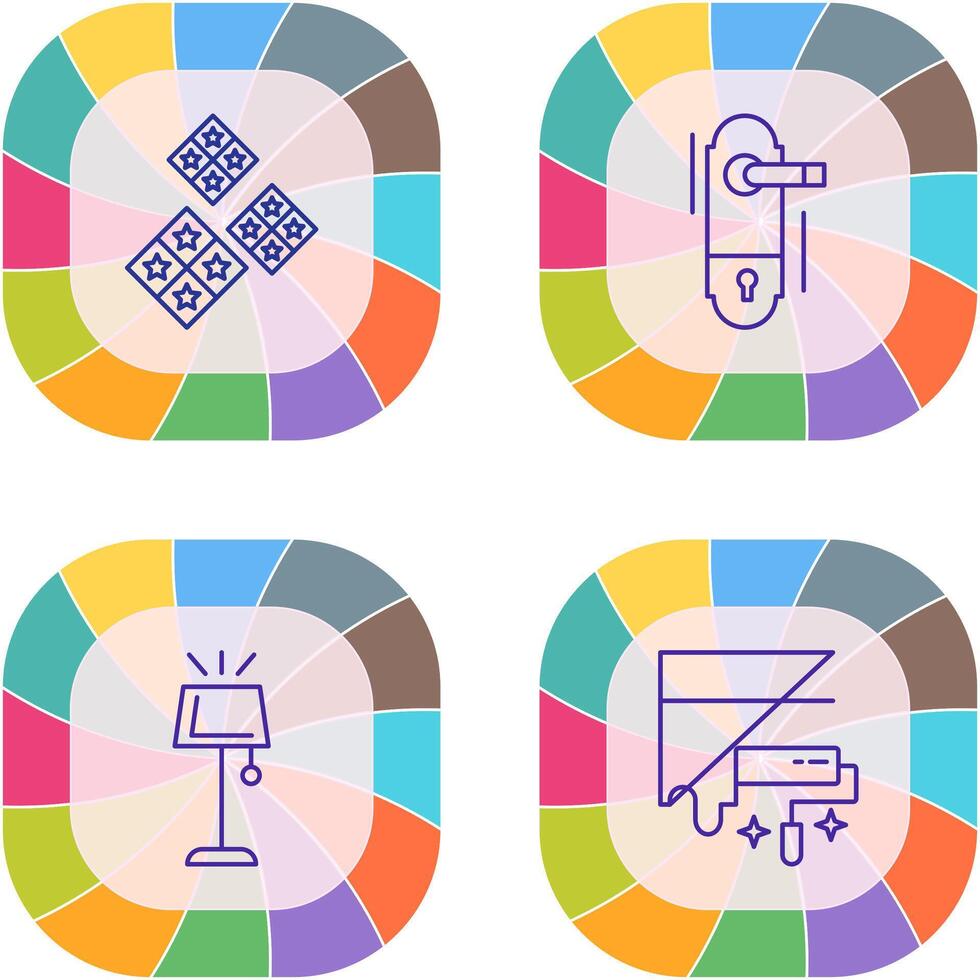 Tiles and Doorknob Icon vector