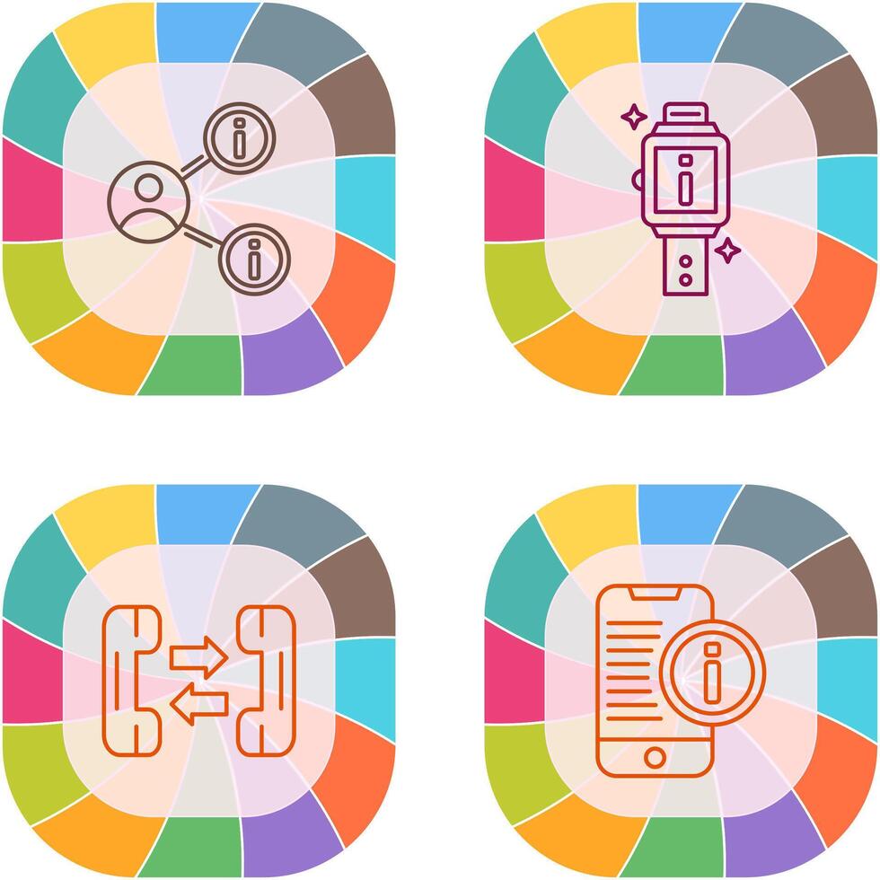 share and smartwatch Icon vector