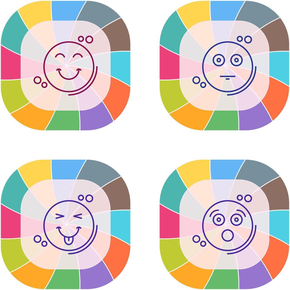 Smile and Neutral Icon vector