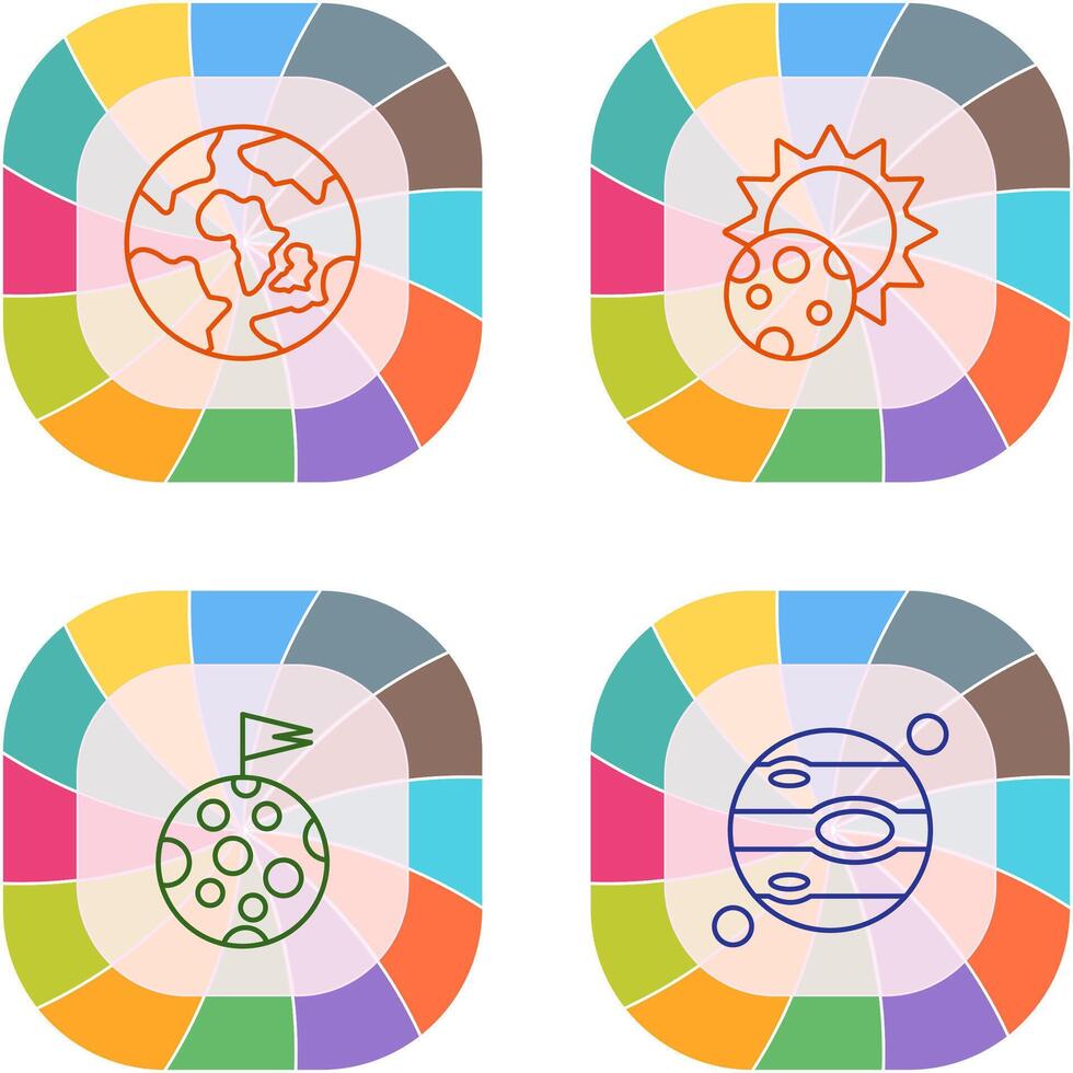 earth and eclipse Icon vector
