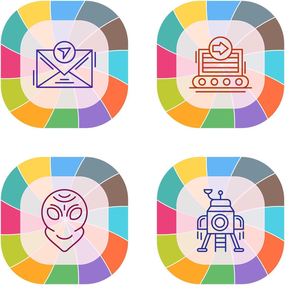 message and container Icon vector