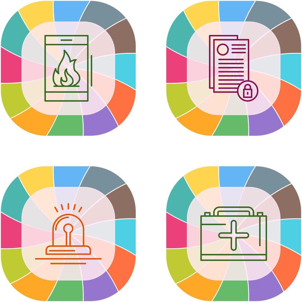 Fire and Privacy Icon vector