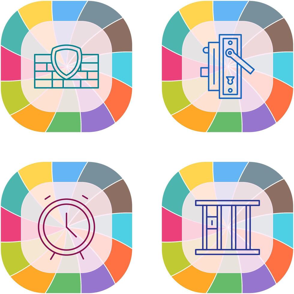 Firewall and Door Handle Icon vector