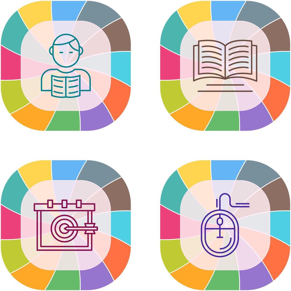 Student and Book Icon vector