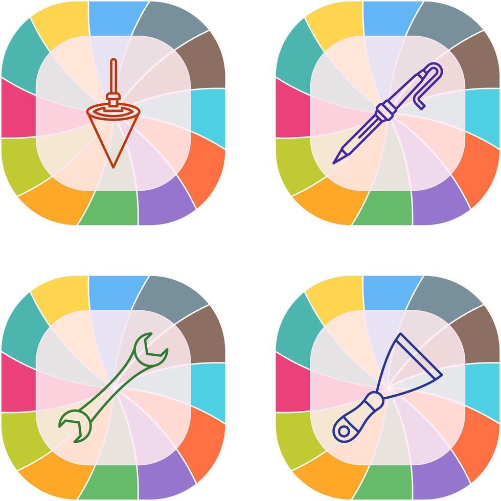 Plumb Bob and Soldering Icon vector