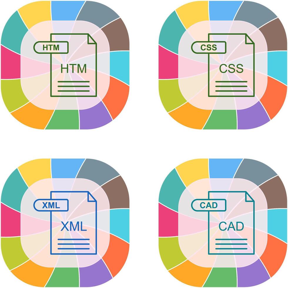 HTM and CSS Icon vector