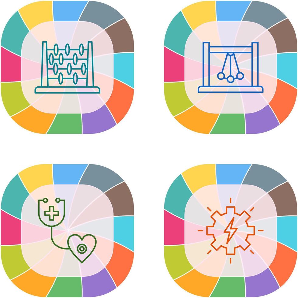 Abacus and Pendulum Icon vector