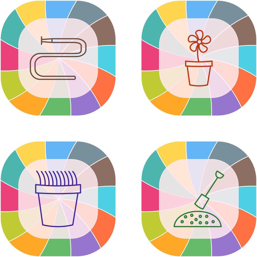 Water Pipe and Lower Pot Icon vector